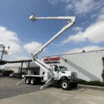 Extended Crane on an Altec bucket truck