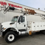 White Digger Derrick Truck