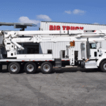 A stunning white Peterbilt truck