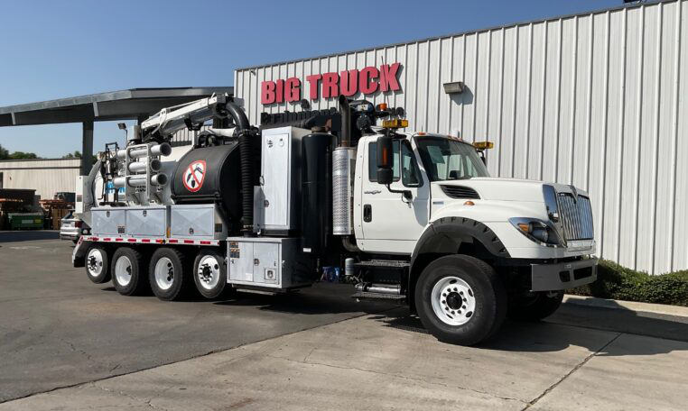 A 2014 International 7600 Vactor HXX Hydro Excavation Vacuum Truckby Big Truck & Equipment Sales