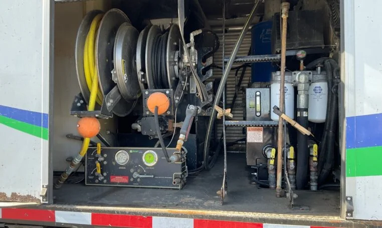  inside of a 2015 Freightliner M2 RamVac HX-3 Hydro Excavation Truck
