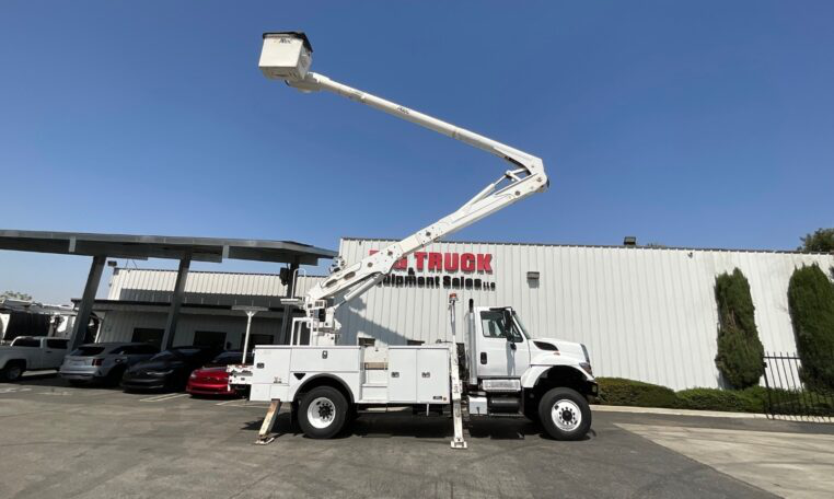 A 2016 International 7300 4x4 Altec AA55 60' Bucket Truck by Big Truck & Equipment Sales